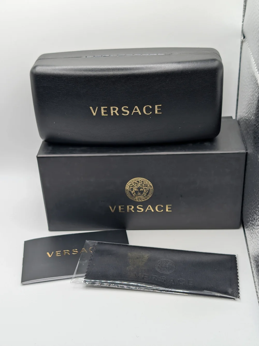 NWT Versace VE4391 311/6G Shield Sunglasses Grey Silver Mirror Box & Case